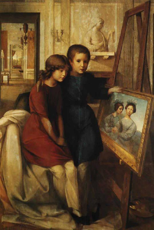 Wojciech Stattler Portrait of Alfred and Adam Potocki China oil painting art